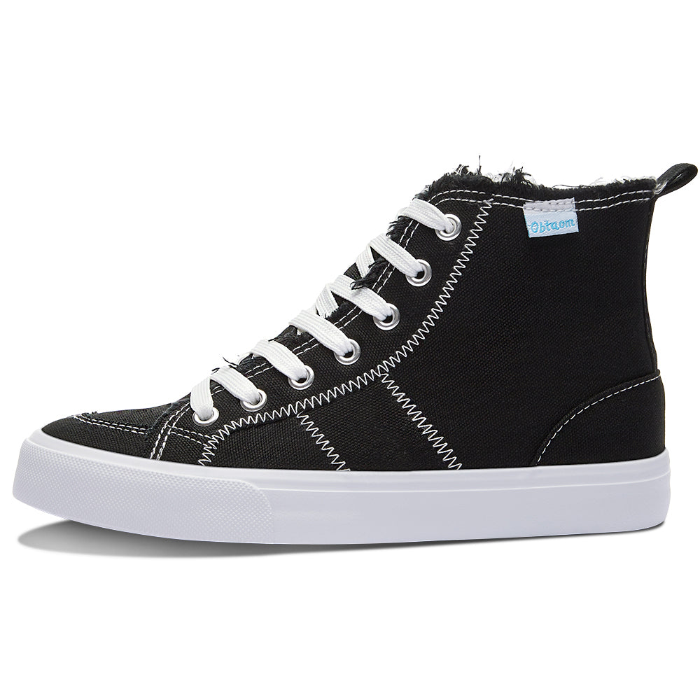 Obtaom Womens High Top Canvas Shoes Play Mid Fashion Sneaker