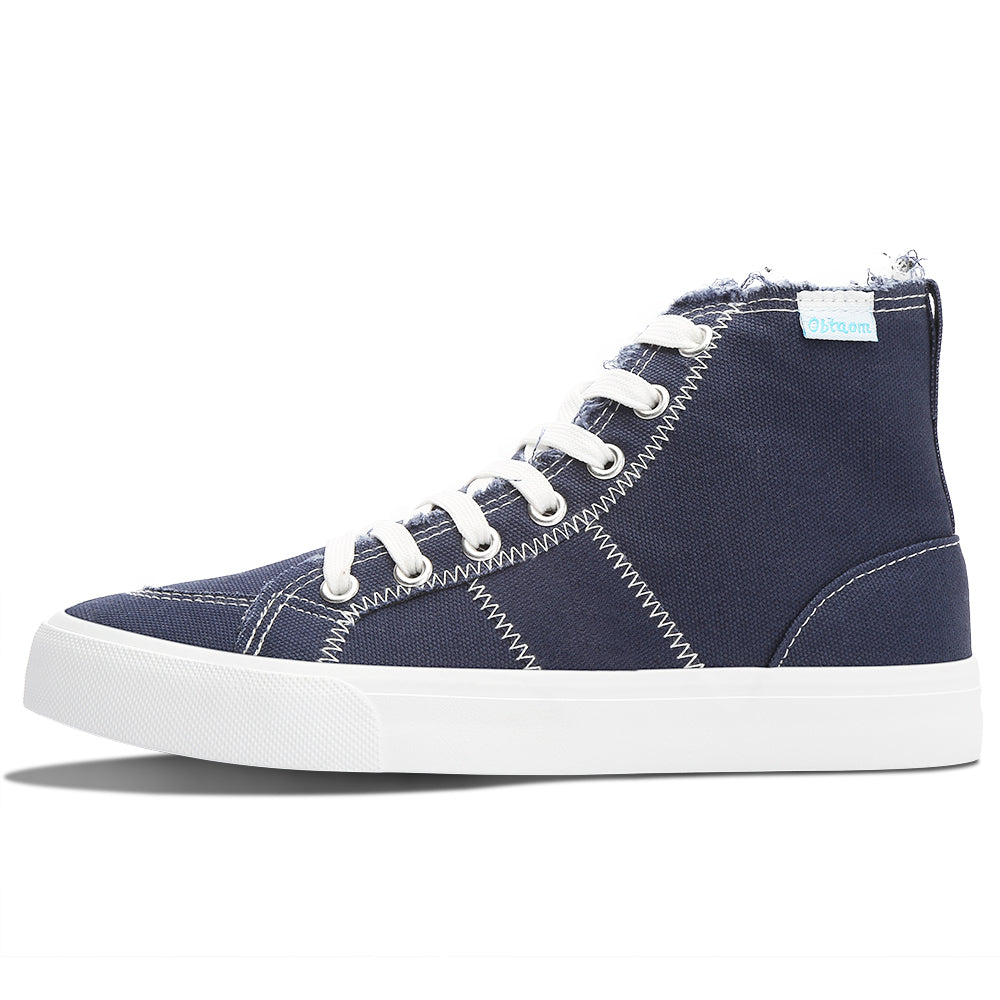 Obtaom Womens High Top Canvas Shoes Play Mid Fashion Sneaker
